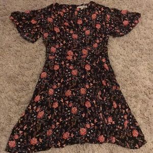 Jolt. XS short dress. Black floral. Super soft.